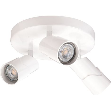 Plafonnier 3 spots JUDY P3 GU10 blanc LED 5W CCT 500lm 25000H incl. ARIC 4472 (1/3)