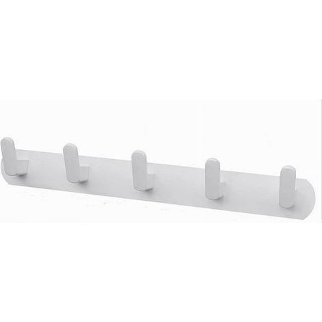 Cleafe - Appendiabiti Con 5 Ganci Appendino Asciugamano Da Bagno Casa Cucina Bianco 59744 - (1/3)