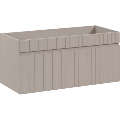 Waschbeckenunterschrank 100 cm Auszug IRAKLIO-56-CASHMERE Kaschmir B/H/T ca. 100/46/45,6 cm