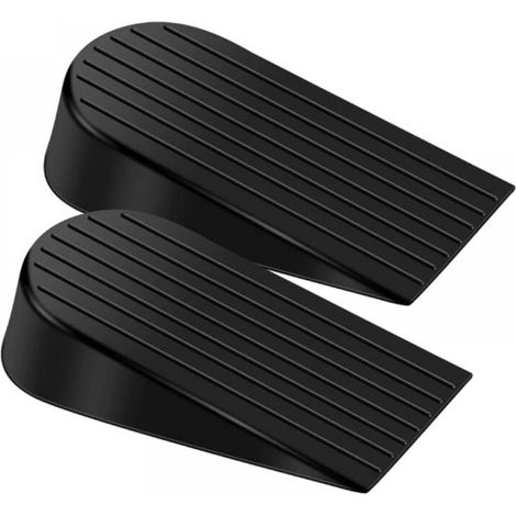 Türstopper, extra große Türkeile aus Gummi, robuste schwarze Türstopper (1/4)