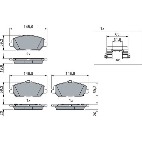 PLAQUETTES DE FREIN AVANT 0986424862 BOSCH