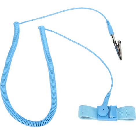 Antistatisches Armband, verstellbares PU-Armband mit Clip für Elektronikreparaturen (1/5)