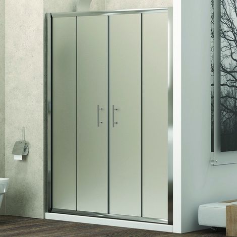 Nicchia doccia 160cm vetro opaco apertura doppio scorrevole KF6000 kamalu