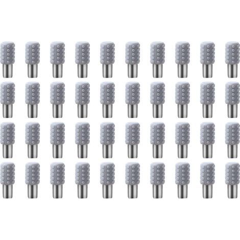 CCYKXA Set of 20 Hard Anti-Slip Separation Nails, Self-Tapping Screw Set with Caps for Wardrobe and Laminate Bookshelf Projects