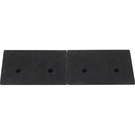 2 rampes de trottoir en caoutchouc renforcé de 50 cm pour poids lourds, caravanes, camions, voitures et fauteuils roulants. (1/5)