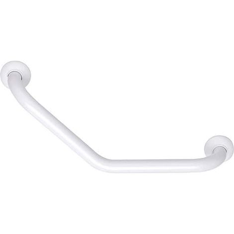 Abstützbügel mit 135° Neigung, weißes Aluminium, 26,5 x 26,5 cm