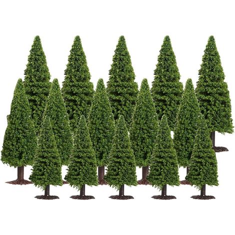 Mini Arbres Décoratifs 28 mm pour Village et Maquette, Accessoires de Décor Miniature Style Dickens (1/5)