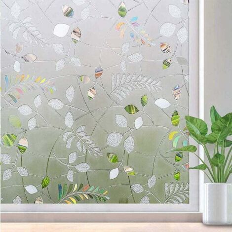Blackout window film 45 x 100 cm – Frosted glass effect – 96% UV protection – Reusable electrostatic film