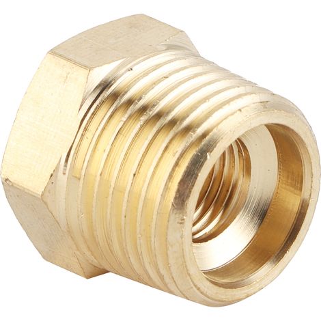 Adaptateur réducteur de tuyau en laiton, douille NPT, raccord mâle 3/8" vers femelle 1/8" pour eau, carburant, gaz, huile (1/5)