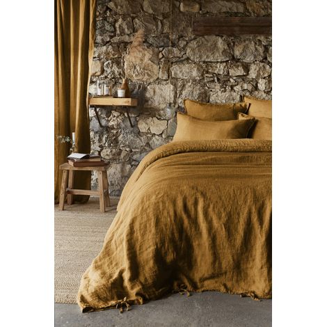 Housse de couette "Soline" toutes dimensions Lin lavé - Soline Caramel - Housse de couette 240 x 220 cm - Soline Caramel - (1/2)
