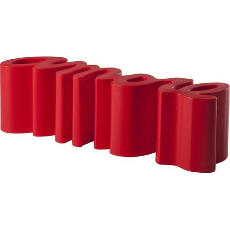 Amore Rosso fiamma panca originale Slide di design panchina da esterno interno giardino colorata polietilene terrazza veranda (1/3)