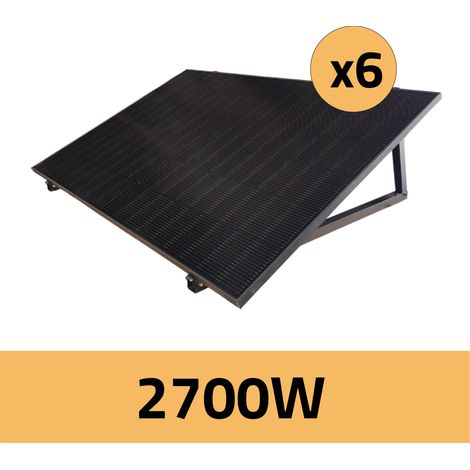Kit solaire autonome 2700W Plug & Play – 6 panneaux photovoltaïques 450W N-Type – 3 micro-onduleurs 800 VA – Installation facile – Galix (1/3)