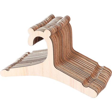 Lot de 30 cintres en bois pour vêtements de - Pour vêtements de - Pour chambre d'enfant (1/5)