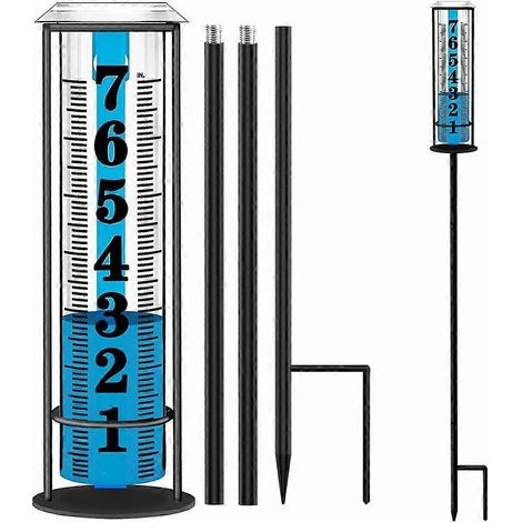 Regenmesser für den Außenbereich, transparenter Regenmesser für den Garten, großes, höhenverstellbares Regenmessgerät für den Garten. (1/5)
