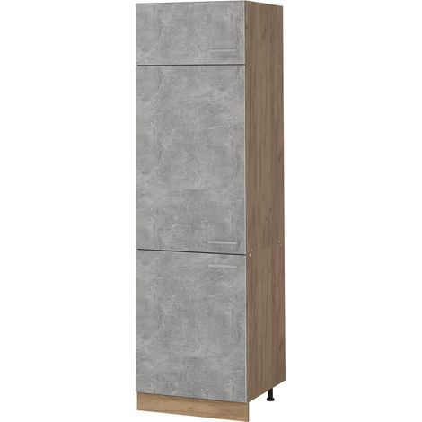 Vorratsschrank R-Line, Beton/Goldkraft Eiche, 60 cm, Vicco (1/5)
