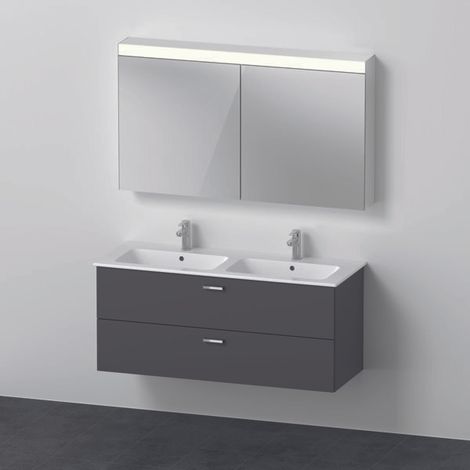Duravit Badmöbel-Set XBASE 130cm m Spiegelschr. BETTER graphit matt (1/2)