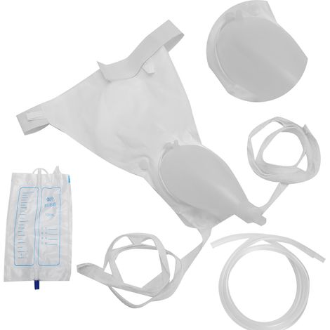 Sachet de collecte d'urine réutilisable en silicone pour femmes, entonnoir urinaire respirant pour usage domestique (1/5)
