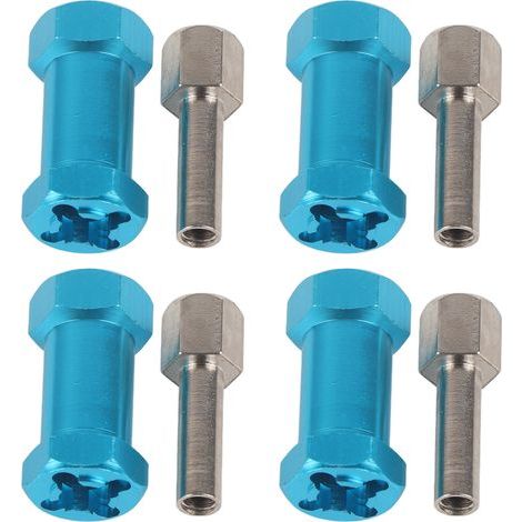 4 Pièces Adaptateur 12mm Hex Aluminium pour Axial SCX10 90046, D90, Voiture RC 1/10, Noir - Accessoires Roues (1/5)