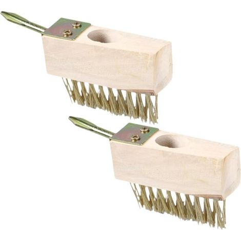 Ensemble de 2 outils pour désherber les joints, enlever la mousse et nettoyer les joints de carrelage pour allées, jardins, pavés et trottoirs. Avec manche pointu. (1/5)