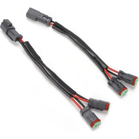 2pcs Raccordement LED Projecteur Phare avec Faisceau de Câbles 2 fils, Connecteur 2 broches Mâle/Femelle Universel pour Voiture (1/5)