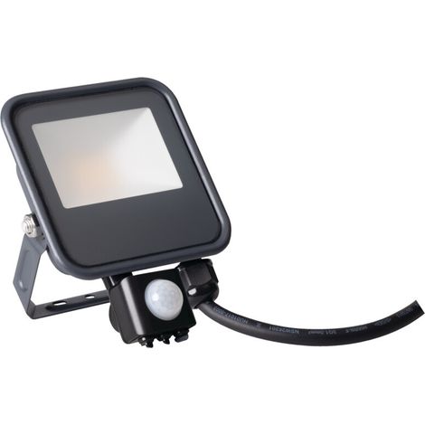 Proiettore a LED 10W - Sensore PIR - 1200lm - IP44 - Nero - 4000K (1/5)
