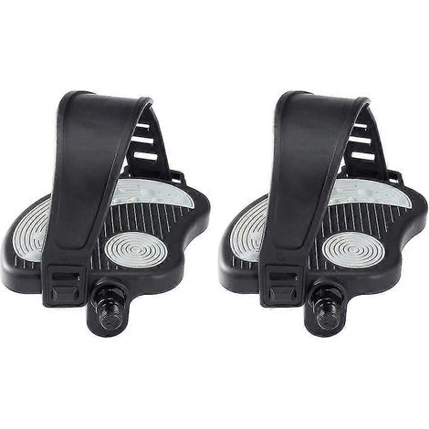 Pédales de vélo d'exercice avec sangles pour vélo de spinning et vélo d'exercice stationnaire d'intérieur, 9/16 pouces (1/5)