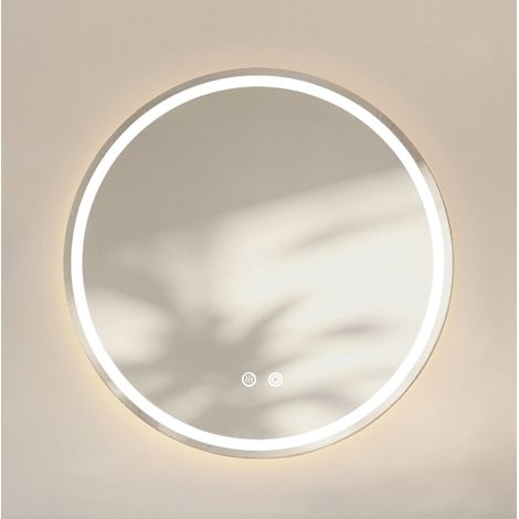 Specchio da bagno rotondo LED 60 cm, antiappannamento, 3 temperature, dimmerabile (1/5)