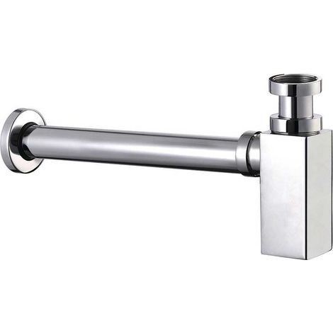 Orbit Square Basin Bottle Trap - Chrome (1/2)