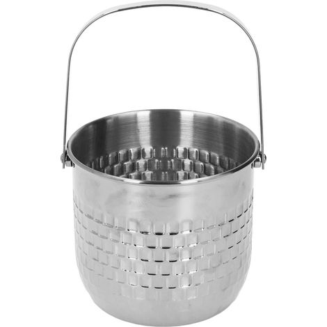 Isolierter, doppelwandiger Weinkühler aus Edelstahl für KTV, Bar, Abendessen, Party, Silber (1/5)