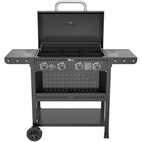 BARBECUE A GAS CARRELLATO 'KASAGRILL' mod. 4 fuochi -kW 2.5