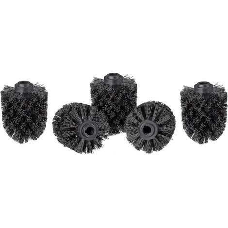 6 Stück weiße Ersatzbürstenköpfe für Toiletten, Durchmesser 8 cm-6pcs-black (1/4)