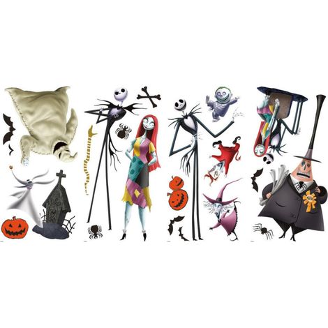 Stickers repositionnables The Nightmare before Christmas (L'étrange Noël de Mr Jack) DISNEY -22x44 cm (1/4)