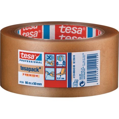 tesa PVC 04124-00342-00 Packband tesapack® 4124 Transparent (L x B) 66 m x 50 mm 1 St. (1/2)