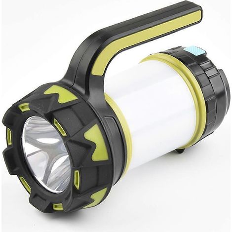 LED-kampeerlamp, oplaadbare kampeerlamp van 2600 mAh, krachtige LED-zaklamp met 6 standen, inclusief USB-kabel, waterdicht, geschikt voor zelfbouw, wandelen, afmetingen: 8817 cm (1/5)