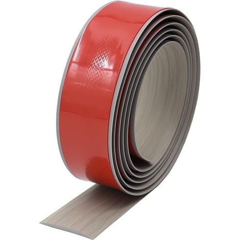 Transition Sol Adhesifbande, Bande de Recouvrement de Sol en Vinyl, Barre De Reuil Pvc pour Ouvrir Les Espaces Entre Les Sols en Bois (2m x 4cm, Couleur Gris) (1/5)