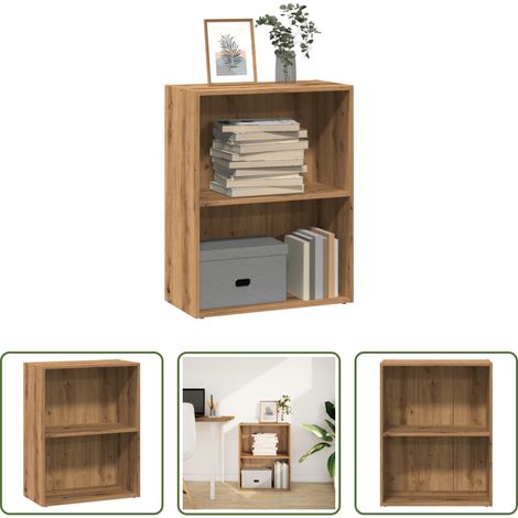 vidaXL Étagère livres -  Bibliothèque chêne artisanal 60x30x77 cm bois d'ingénierie (1/5)