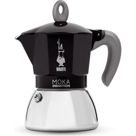Bialetti Caffettiera Moka Induction Nera - 4 Tazze
