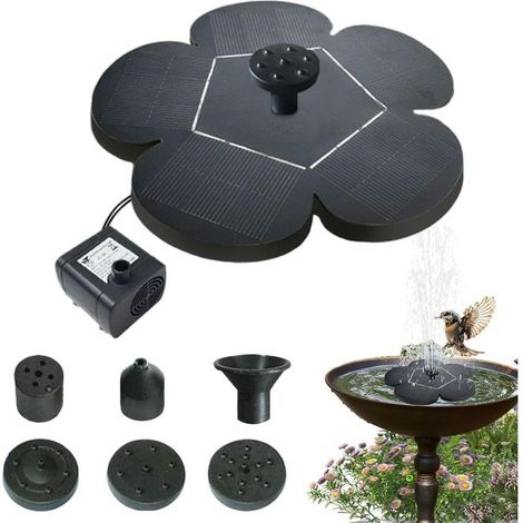 Fontaine Solaire pour Bain D Oiseaux Fontaine À Oiseaux Énergie Solaire Cascades D Eau Silencieuses pour Aménagement De Paysage Cour Patio Terrasse Porche Jardin Bassin Et Arrière Cour (1/5)