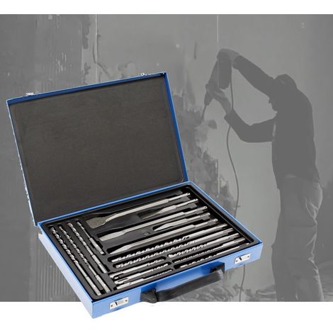 Coffret De 17 Mèches, Burins Et Forêts SDS, Perceuses, Marteau Piqueur (1/4)