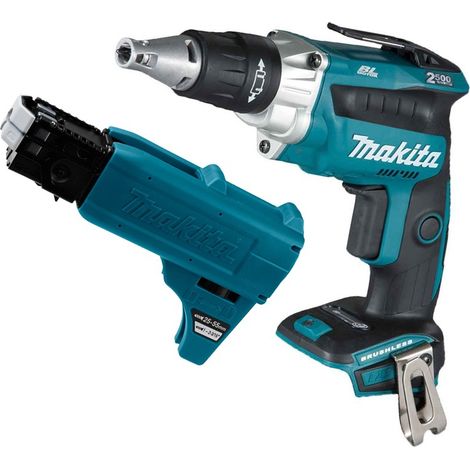 Makita DFS250Z 18v Brushless Collated Autofeed Drywall Screwdriver + Attachment (1/4)