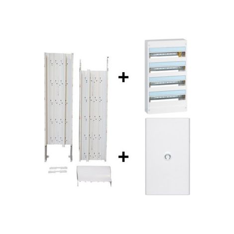 Legrand - Drivia - Kit GTL 18M + Tableau 4 Rangu00e9es de 18 Modules + Porte blanche - Ru00e9f. : 030067+401224+401234 (1/5)