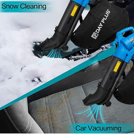 Compact and Lightweight 3500W Leaf Blower and Vacuum Electric Garden Vacuum Hoover Van Mulcher Shredder 3 in1 35L Home & Garden Lawn Tool with Blower Vac Bag, Blue (1/5)
