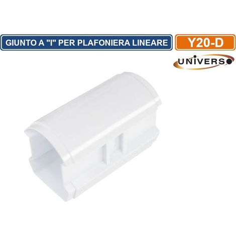 UNIVERSO GIUNTO DIRITTO PER CONNESSIONI PLAFONIERE LINEARI RACCORDABILI MOD. YL20-36W-F E YL20-50W-F