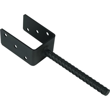 Pfostenträger zum einbetonieren schwarz für 8 x 8 cm Pfosten (1/2)