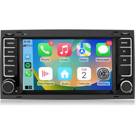 Hexinex 7 pouces 2+64 Go pour VW T5 Multivan Transporter Autoradio Android 13 avec carPlay Navigation GPS RDS et ASP (1/4)