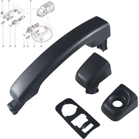 Manilla de puerta para Master MK3 Vauxhall Movano Vivaro Nissan NV400 MK3-MK4 806069981R Manilla exterior deslizante 806075963R (1/4)
