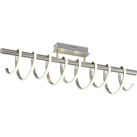 [NEUWERTIG] B-Ware Lucande Milora LED-Deckenlampe 100 cm nickel Deckenlampe Deckenlicht Dekolampe (1/2)