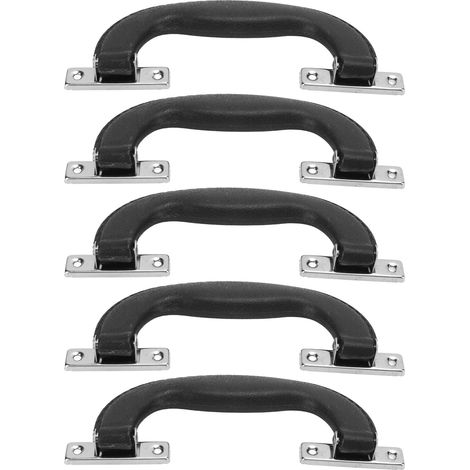 5 Poignées de Voyage Vintage - Conception Ergonomique en Matière Durable - Noir - Universelles pour Valises et Bagages (1/5)