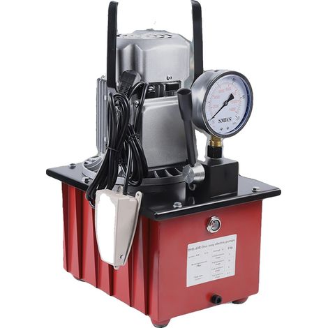 Pompe hydraulique électrique, 750W, capacité d'huile de 7L, de 290 psi à 10152 psi, dimensions compactes 25x32,5x50 cm, débit de 0,6 à 5 l/min (1/5)