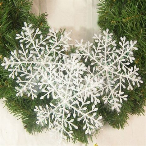 Flocons de Neige Ornements de Noël pour Sapin, Décoration Murale Festive pour la Maison (1/5)